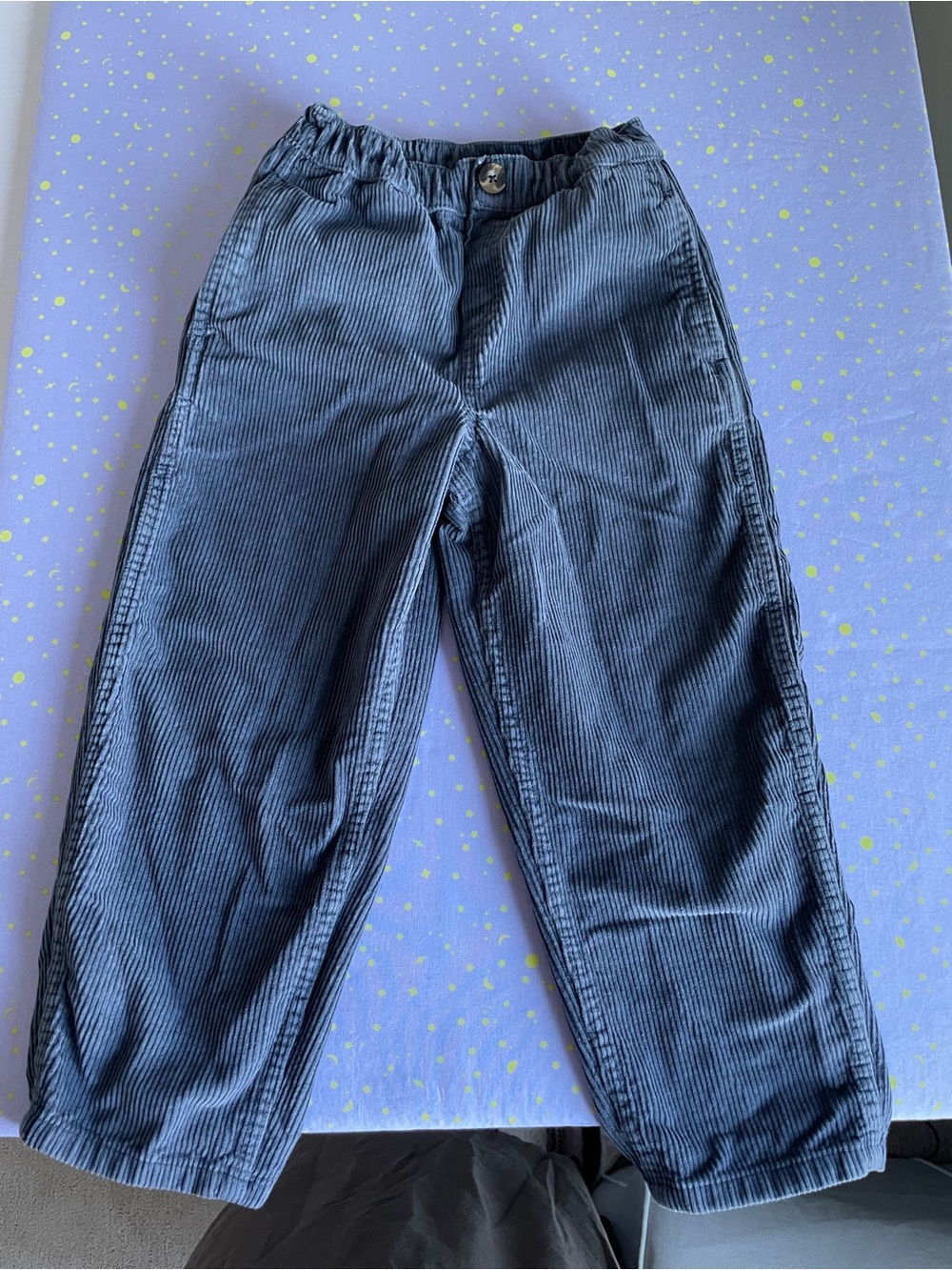 Hanna Andersson Corduroy Dusty Blue Barrel Pants Size 5